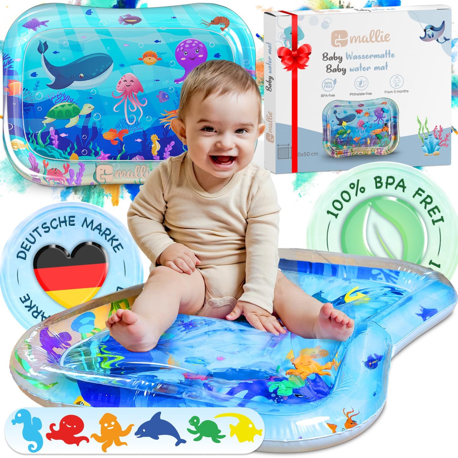 Spielmatte Original Wassermatte Baby BPA Frei - 66 x 50 cm
