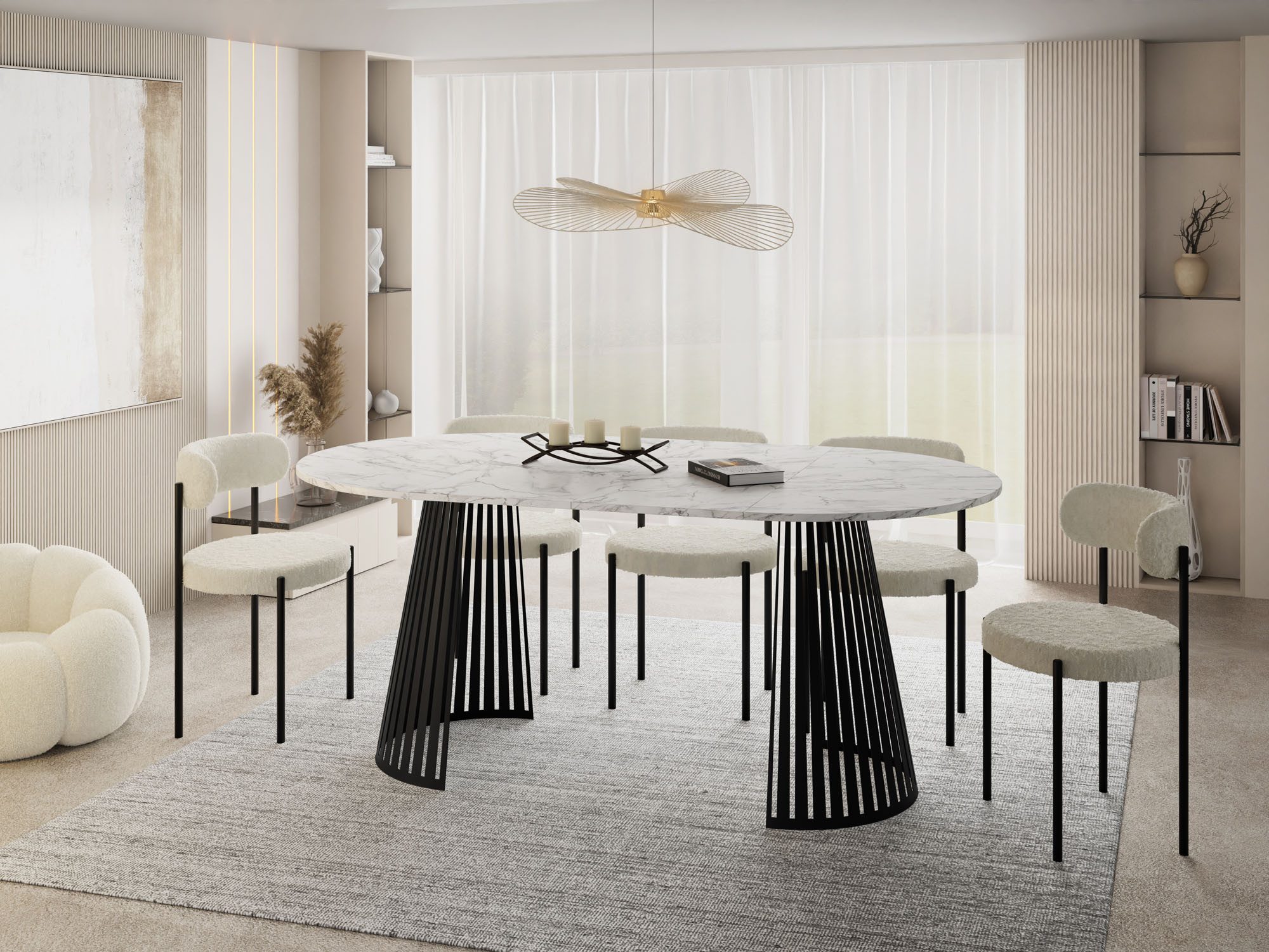 WFL GROUP Esstisch Naro Black (erhältlich in 2 Größen – 100/120 cm, auszieh günstig online kaufen