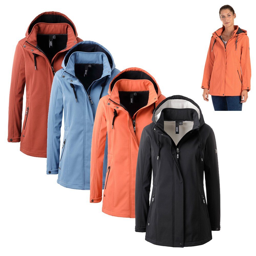 Hardshelljacke mit Fleece Neeke Innenseite - Primero coralle Softshelljacke 3 Lagen Linea LPO wasserdichte