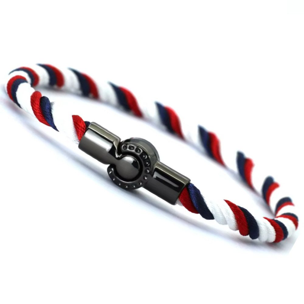 Ware aus aller Welt Armband Kordelarmband mit Magnetverschluss – Maritimes Design 22 cm (1-tlg)