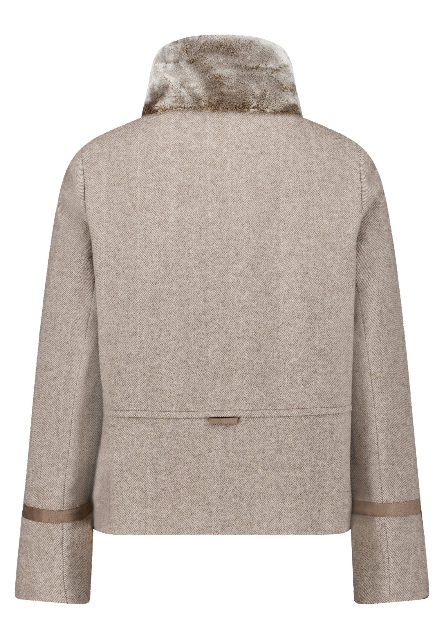 Gil Bret Fellimitatjacke mit Reißverschluss und aufgesetzten Fell-Taschen /mit Wolle