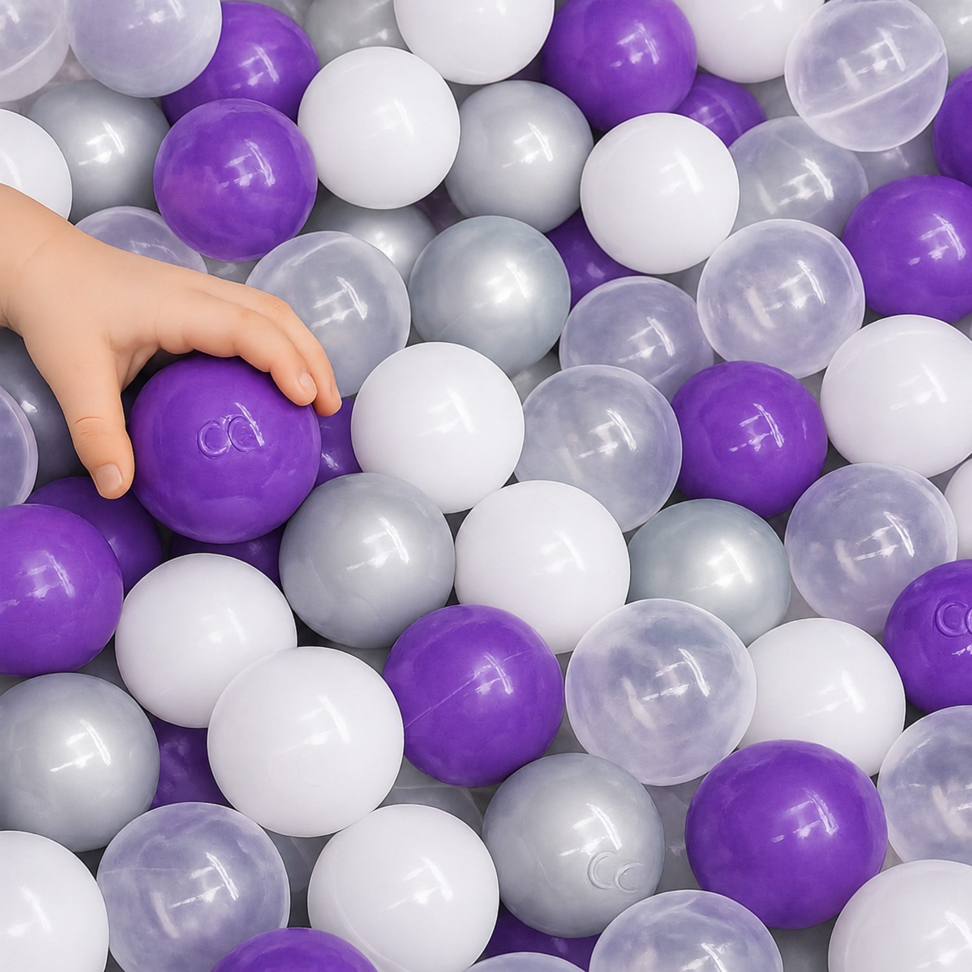 LittleTom Bällebad-Bälle Baby - 200 Bunte Bälle fürs Bällebad - Geprüfte Spielbälle für Kinder (200-St), Ab dem 1. Tag: Babybälle zum Greifen - Plastikbälle für den Bällepool