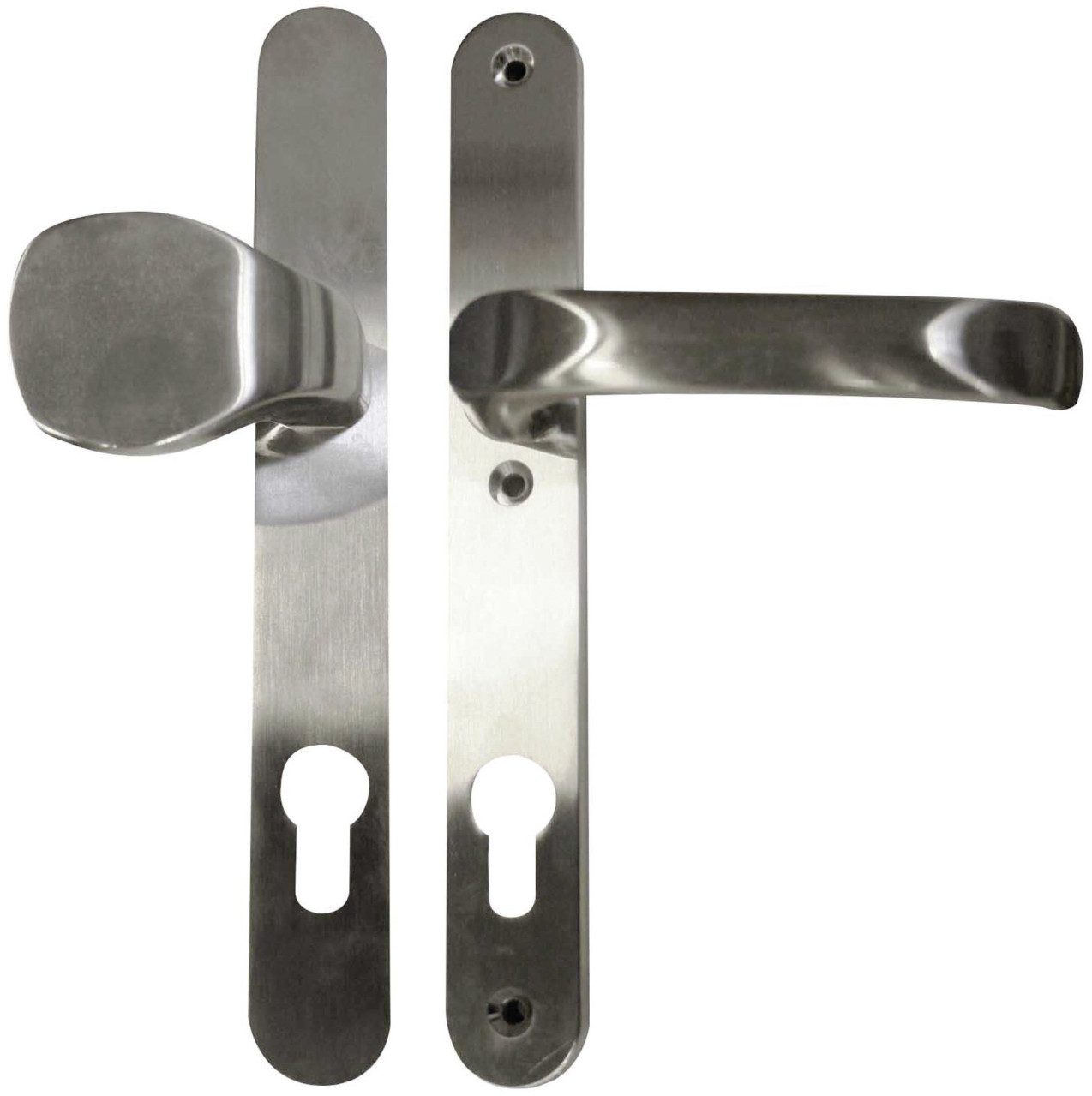 Türbeschlag Alpertec Schmalrahmengarnitur Oval Drücker/Knopf