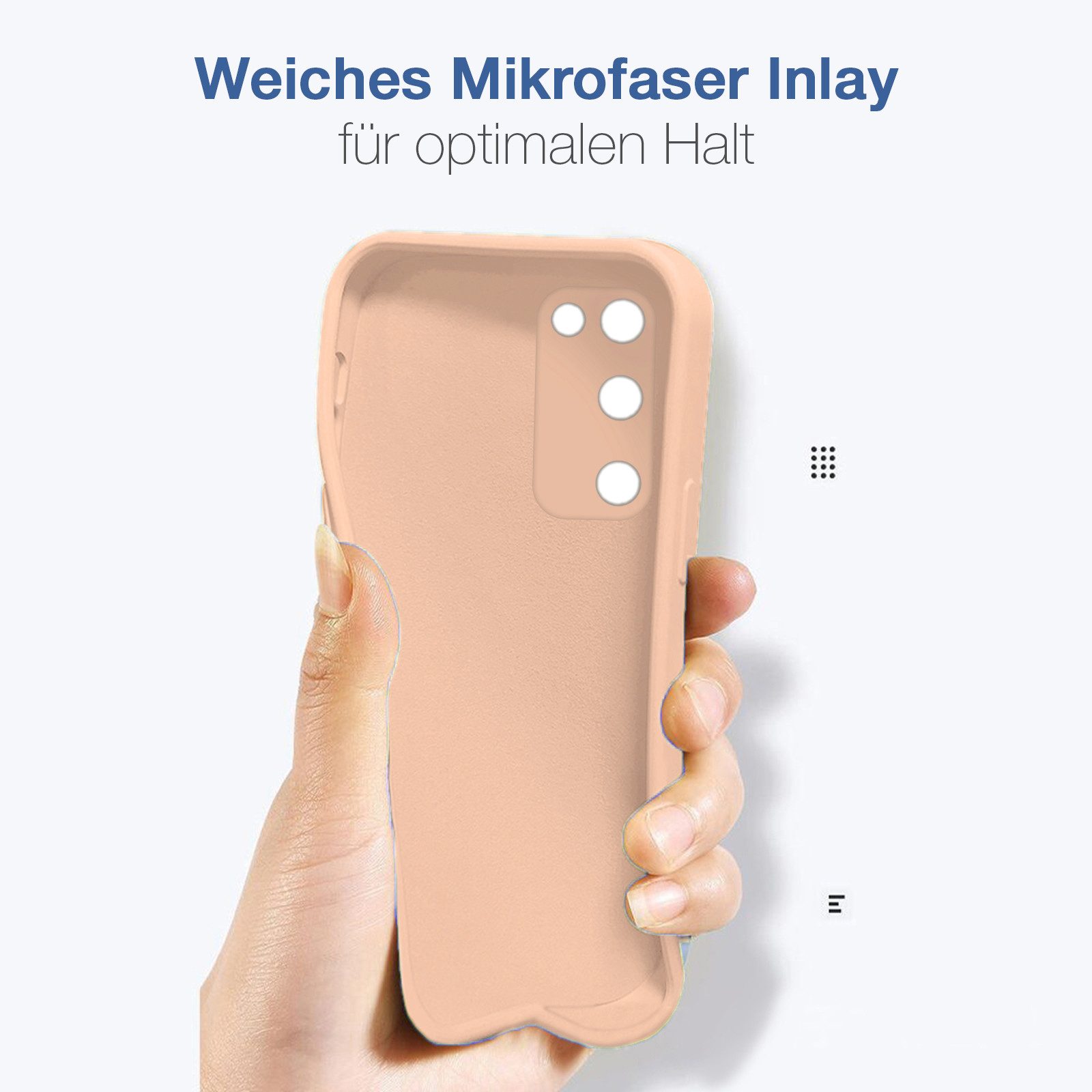 Tec-Expert Handyhülle SoftGrip Cover Hülle für Samsung Galaxy S20 FE, Handy Case Bumper integrierter Kameraschutz flexibel