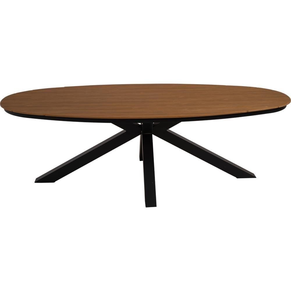 Natur24 Esstisch Arezzo Esstisch 240 x 113 x 74 cm Aluminium Polyethylen Anthrazit