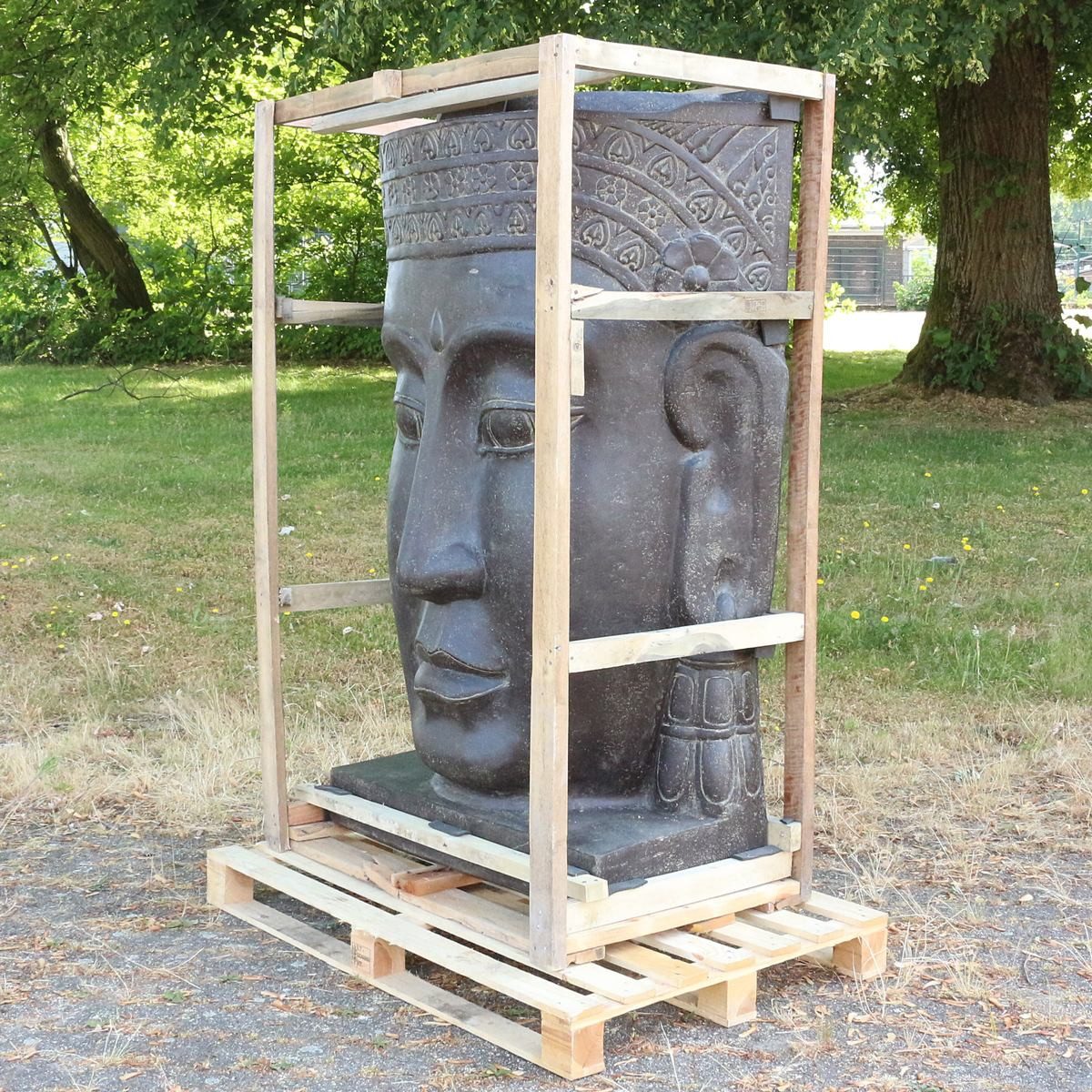 Oriental Galerie Dekofigur Buddha Brunnen Relief Garten Wasserwand 150 cm (1 St)
