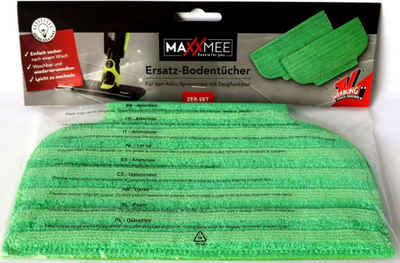 MAXXMEE Wischmopp Bodentuch für Akku-Spraymopp mit Saugfunktion, 2er Set Ersatz-Bodentücher Wischtuch in grün