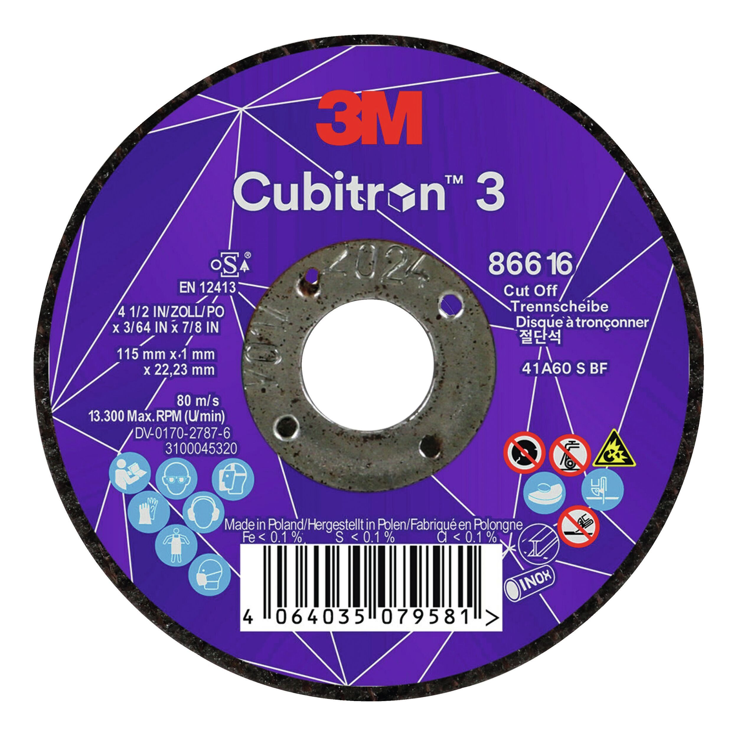 3M Trennscheibe, Ø 125 mm, Cubitron 3 125 x 1,6 mm