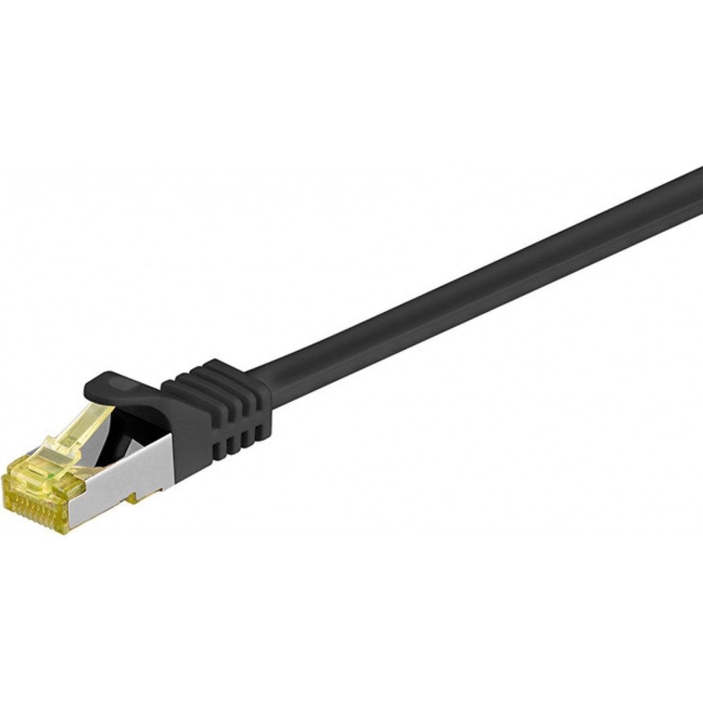 Goobay Goobay Cat 7 SFTP 7,50m schwarz Netzwerk-Kabel Netzwerkkabel, RJ45, SFTP, Robuste SFTP-Bauweise