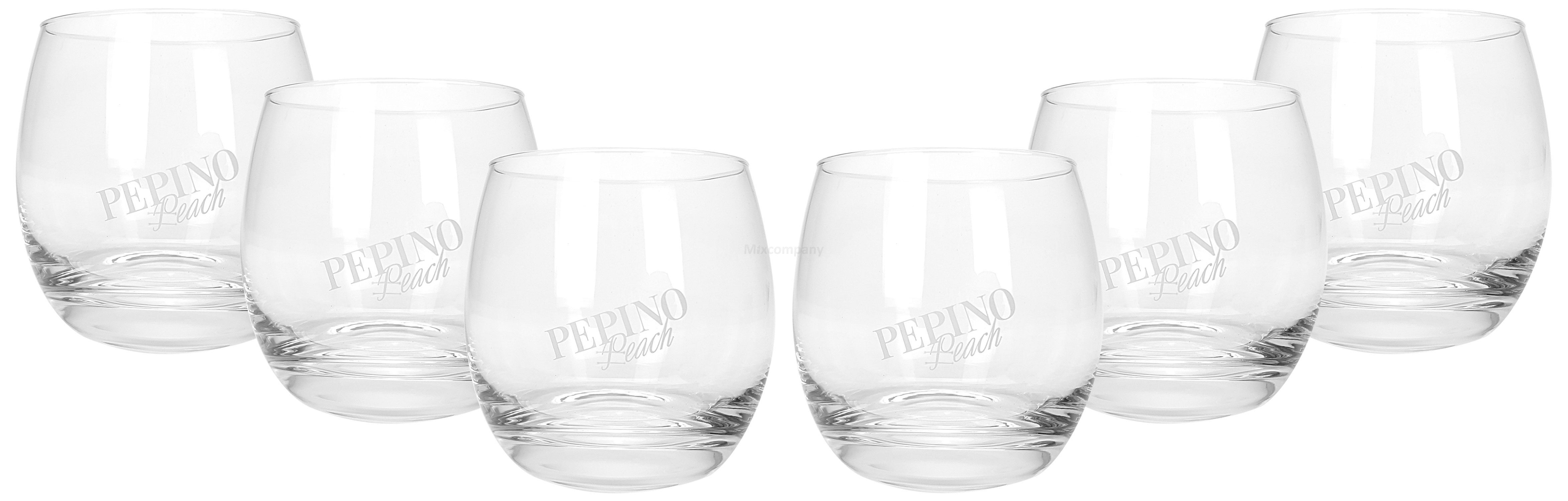 CL Gläser-Set Pepino Peach Tumbler Glas Gläser Set - 6x Gläser 2/4cl geeicht