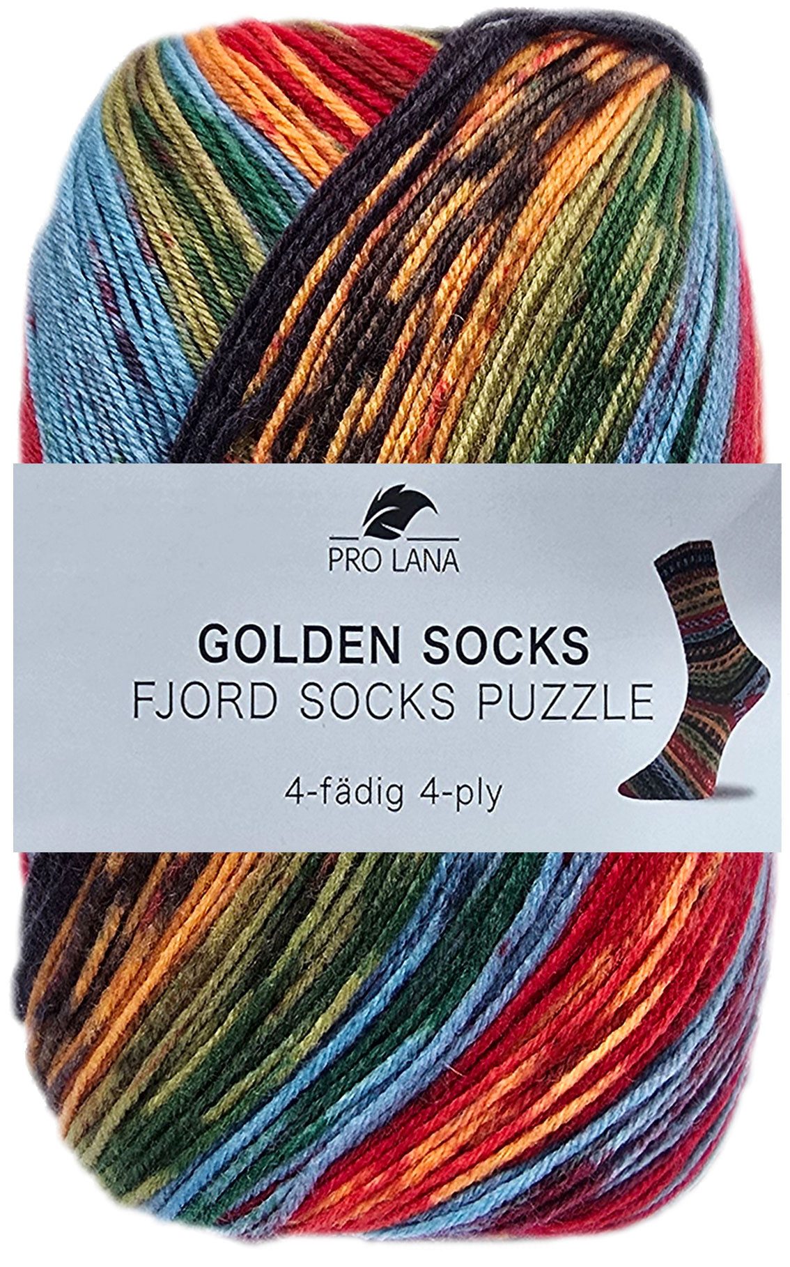 Pro Lana 100 Gramm Pro Lana Golden Socks Fjord Socks Puzzle Farbauswahl Häkelwolle
