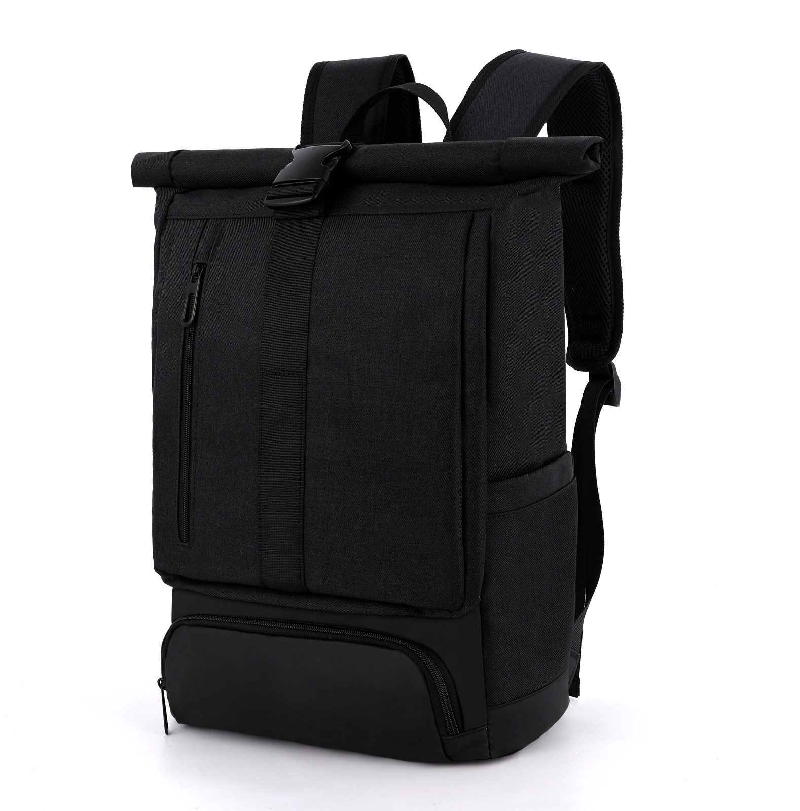 TAN.TOMI Laptoprucksack Rolltop Rucksack Herren Damen Rucksack Laptop Rucksack 15,6 Zoll, mit Schulrucksack Daypacks für Uni Arbeit Reisen Freizeit