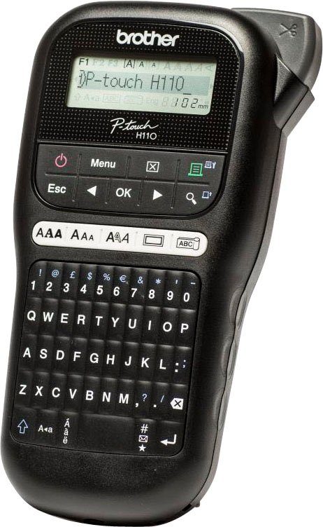Brother P-touch H110 Etikettendrucker, (kompaktes Hand-Beschriftungsgerät inklusive QWERTZ-Tastatur)