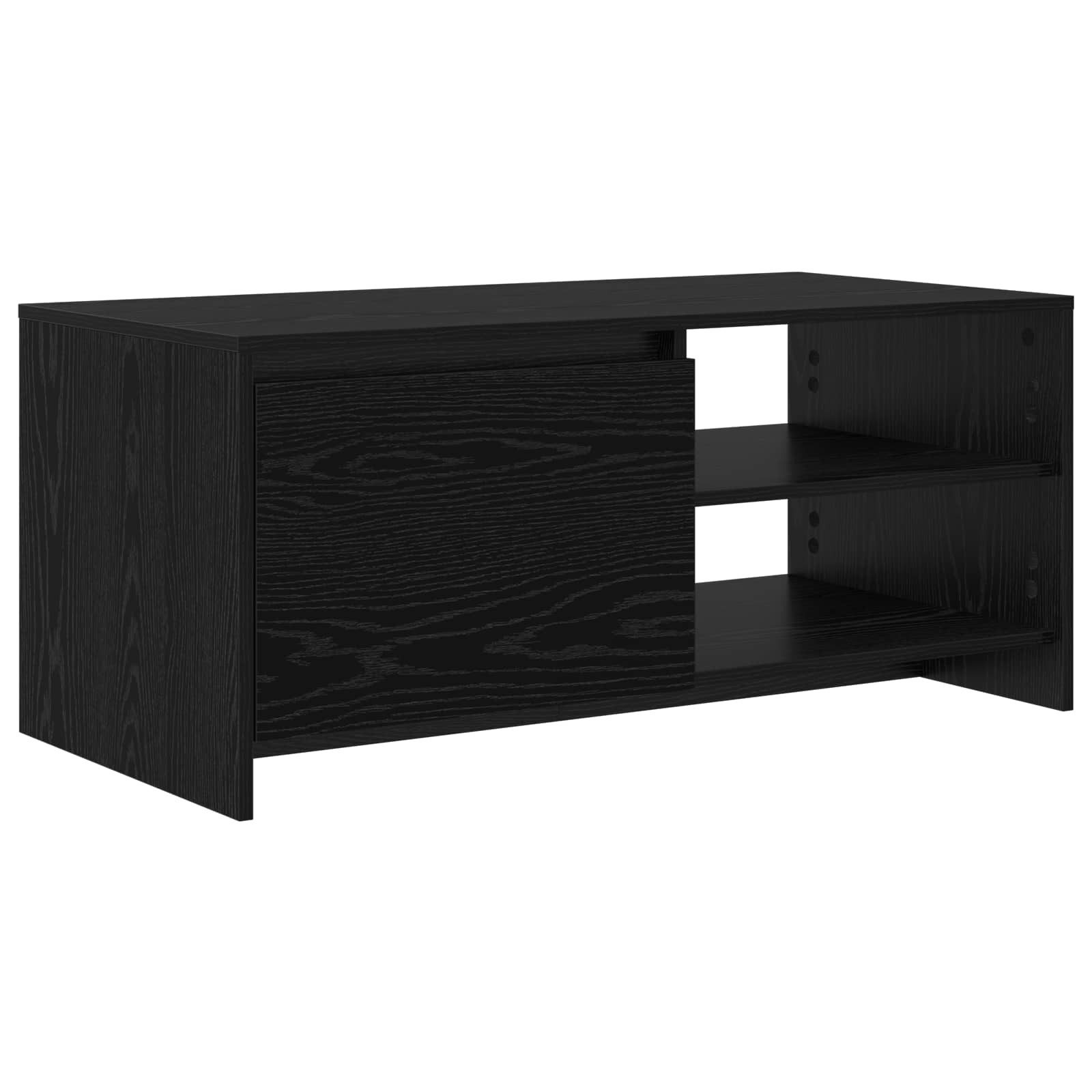 vidaXL Couchtisch Couchtisch Schwarz Eichen-Optik 102 x 50 x 45 cm Holzwerkstoff (1-St)