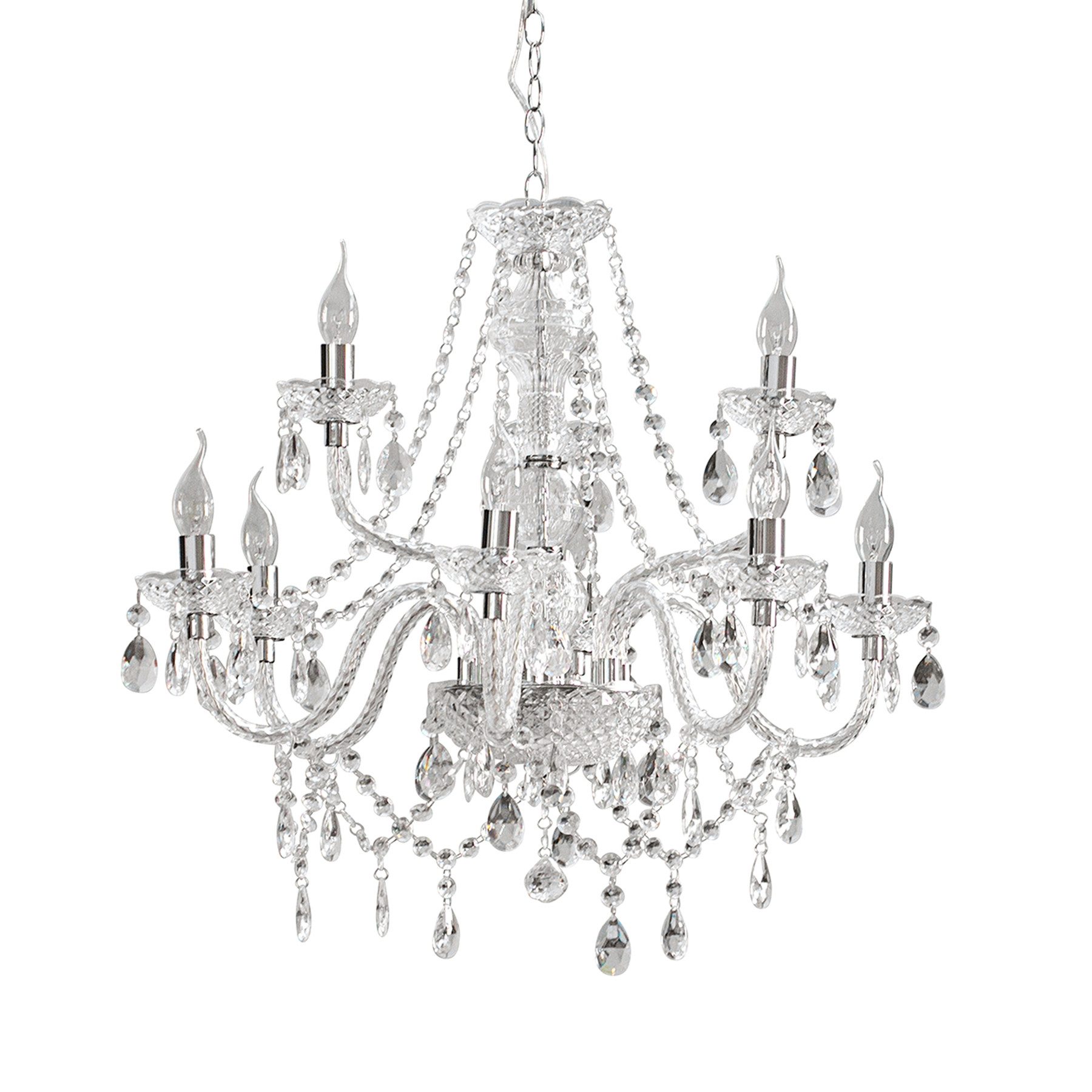 riess-ambiente Kronleuchter CRYSTAL 75cm klar, ohne Leuchtmittel, Wohnzimme günstig online kaufen