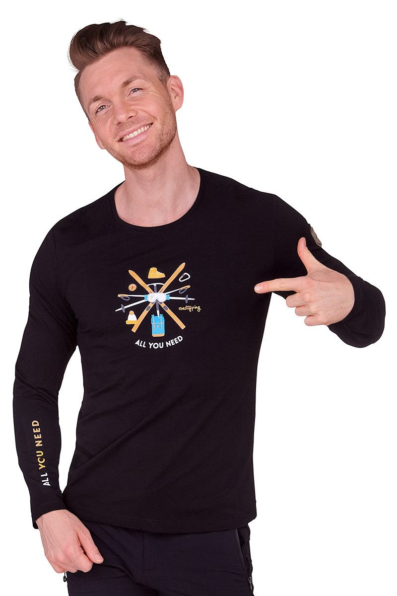 Almgwand Outdoorjacke Longsleeve Herren - LUDLALM - schwarz