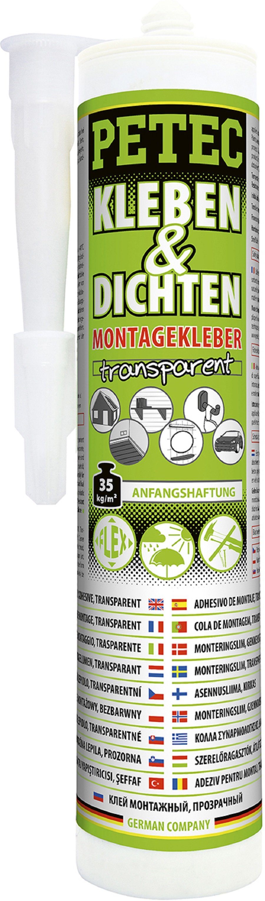 Kleberspachtel Petec Kleben Dichten Montagekleber transparent 94292