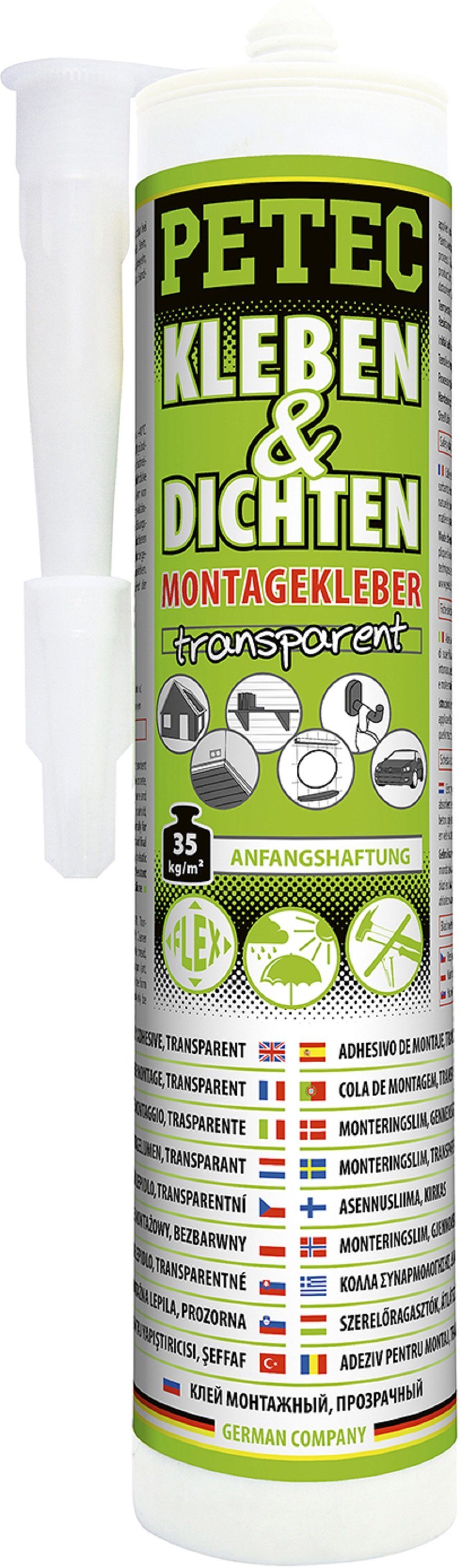 Petec Kleberspachtel Kleben 94292 Montagekleber Petec transparent Dichten