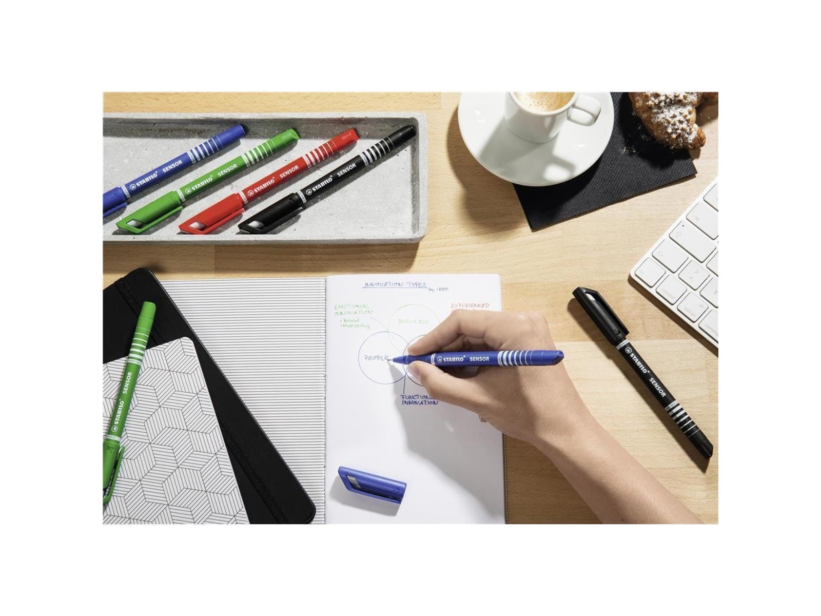 STABILO Fineliner STABILO SENSOR Fineliner - 0,3 mm - 8er Set