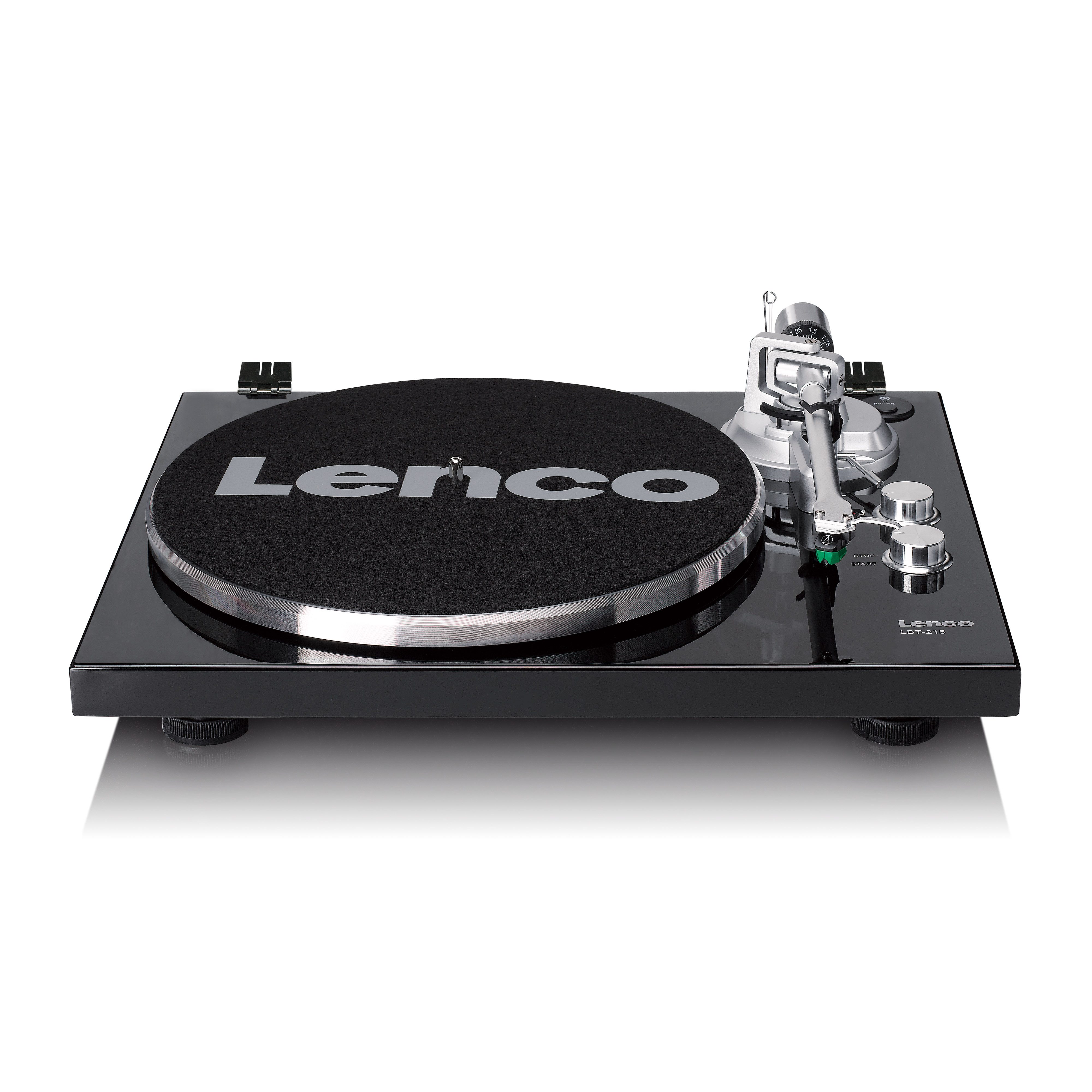 Lenco LBT-215BK Plattenspieler (Riemenantrieb, Bluetooth, Bluetooth-Streaming, USB-Konvertierung, Anti-Skating, Riemenan) – Bild 4 von 5