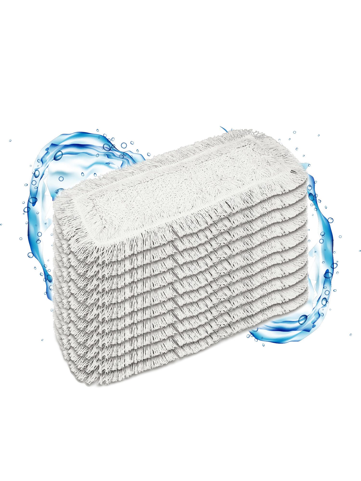 Moppland Wischmopp Ersatzbezug Bodenwischer 40cm/50cm – Waschbar bis 90° Wischmopp-Ersatzkopf (50, Einzelartikel, 10-tlg., Wischmopp Ersatzbezug, Waschbar bis 90°C, saugstark, langlebige, wiederverwendbar, reusable)