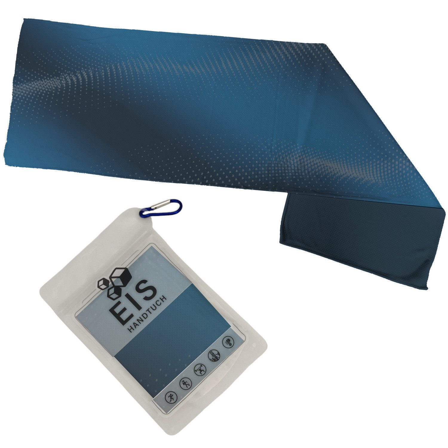 speecheese Sporthandtuch Blaues Wellenmuster Eishandtuch für Fitness-Liebhaber