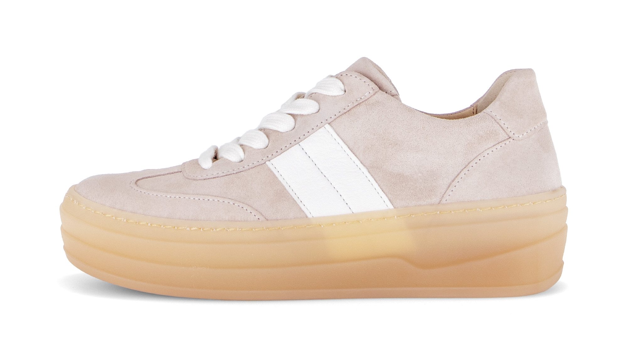 Gabor Plateausneaker Freizeitschuh, Halbschuh, Schnürschuh mit transparenter Laufsohle