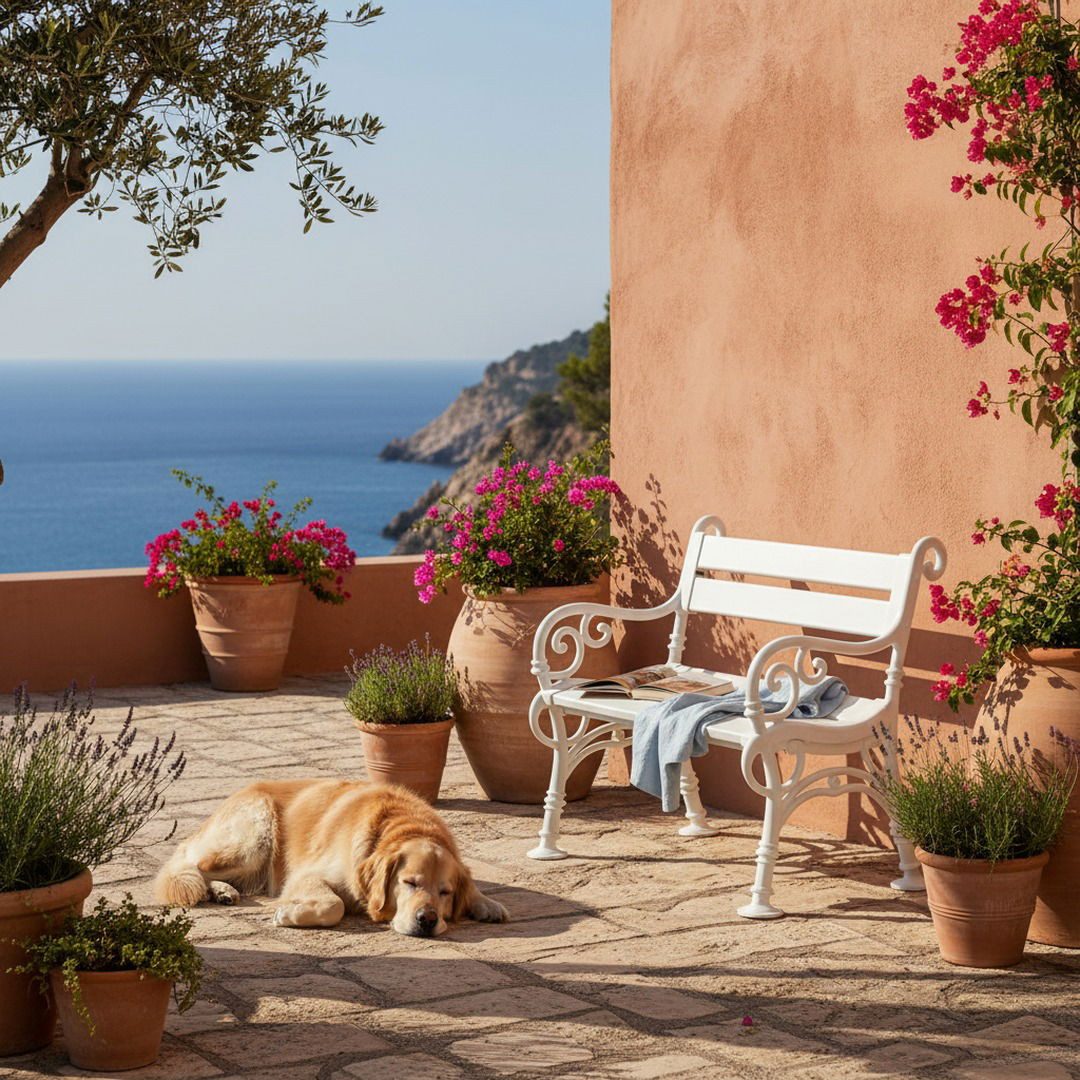 PROREGAL® Gartenbank CURACAO aus Kunststoff Parkbank Sitzbank Garten Balkon Terrasse
