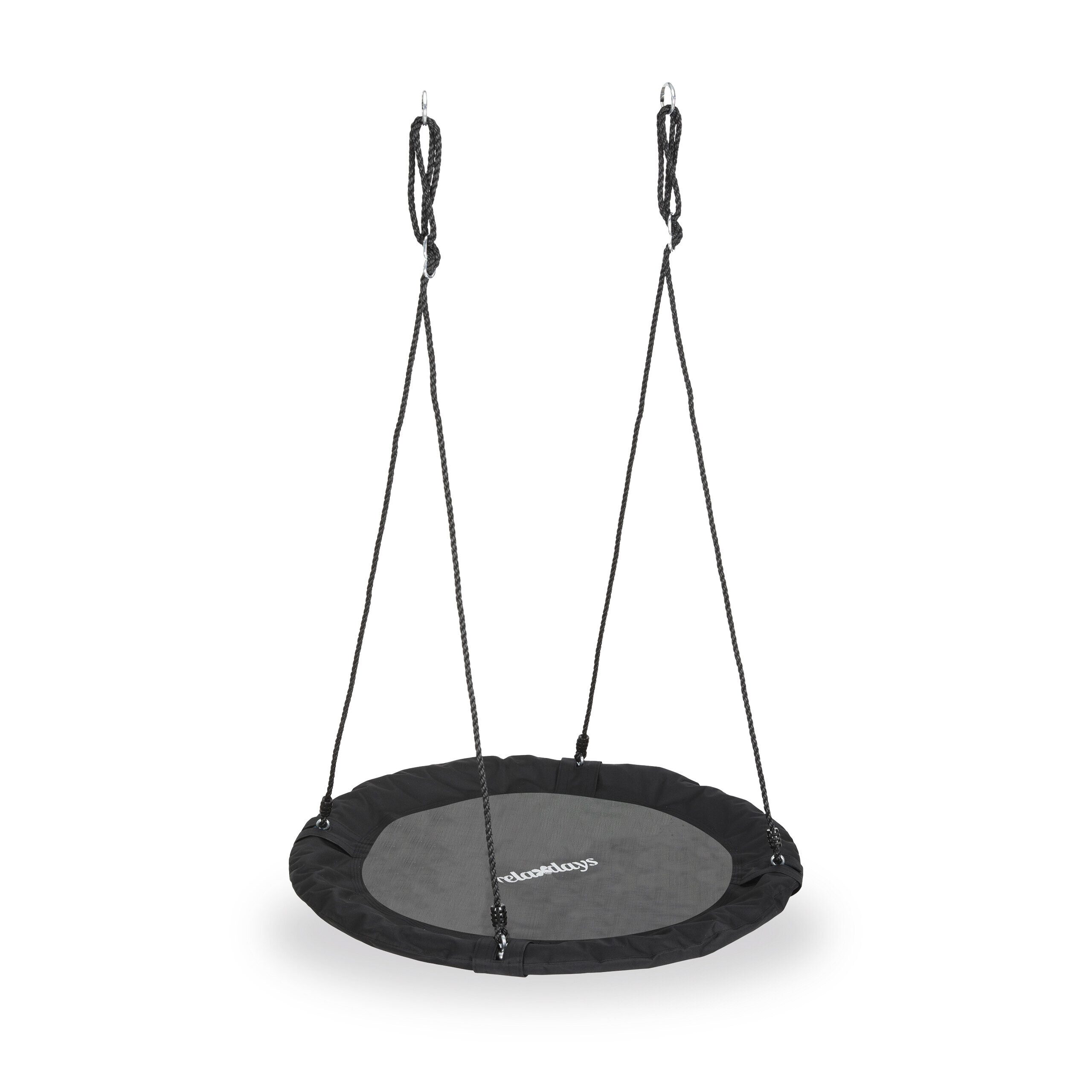 relaxdays Nestschaukel 90 cm, (1-tlg), schwarz