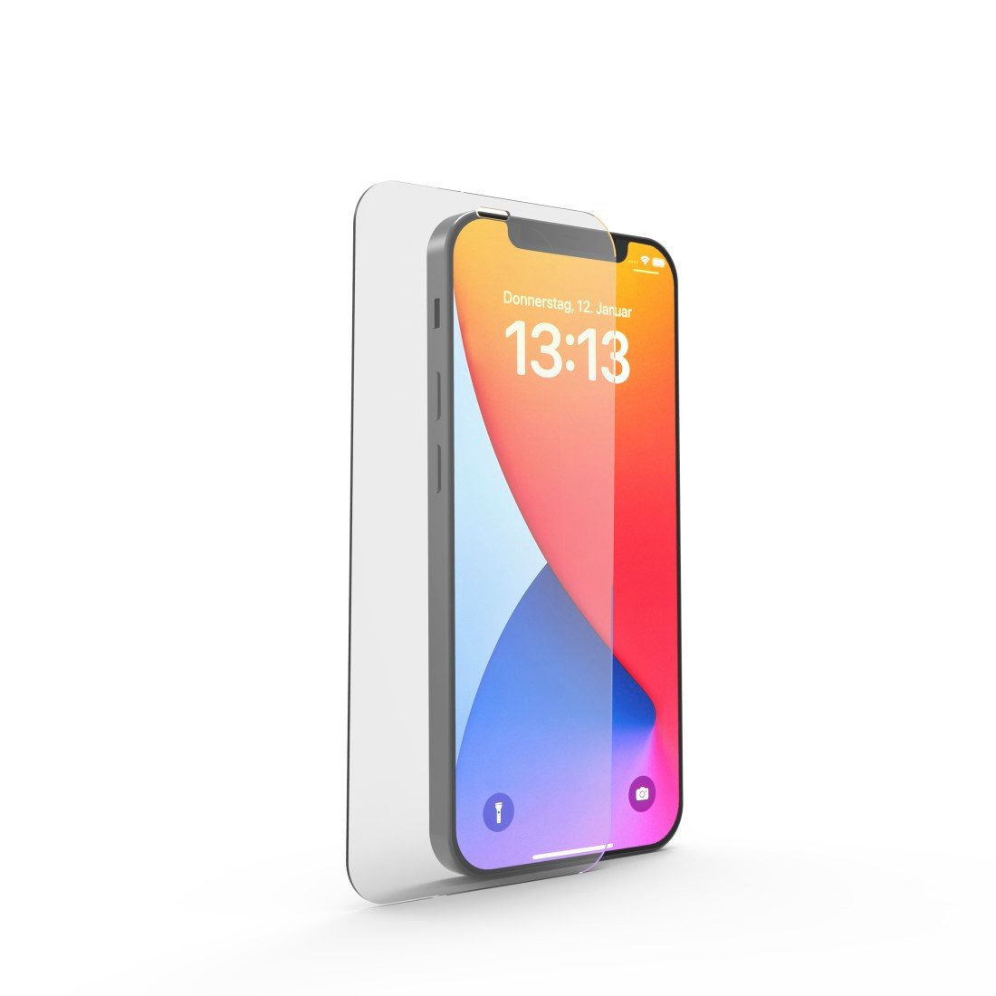 Hama Displayschutzglas Displayschutz f iPhone 12/12 Pro (Panzerglas, ultraklar, Montagehilfe) für Apple iPhone 12, Apple iPhone 12 Pro