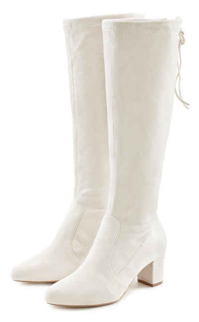 LASCANA Schlupfstiefel Schlupfboots, Slouchy Boots, Slip-On, Stretch & Blockabsatz