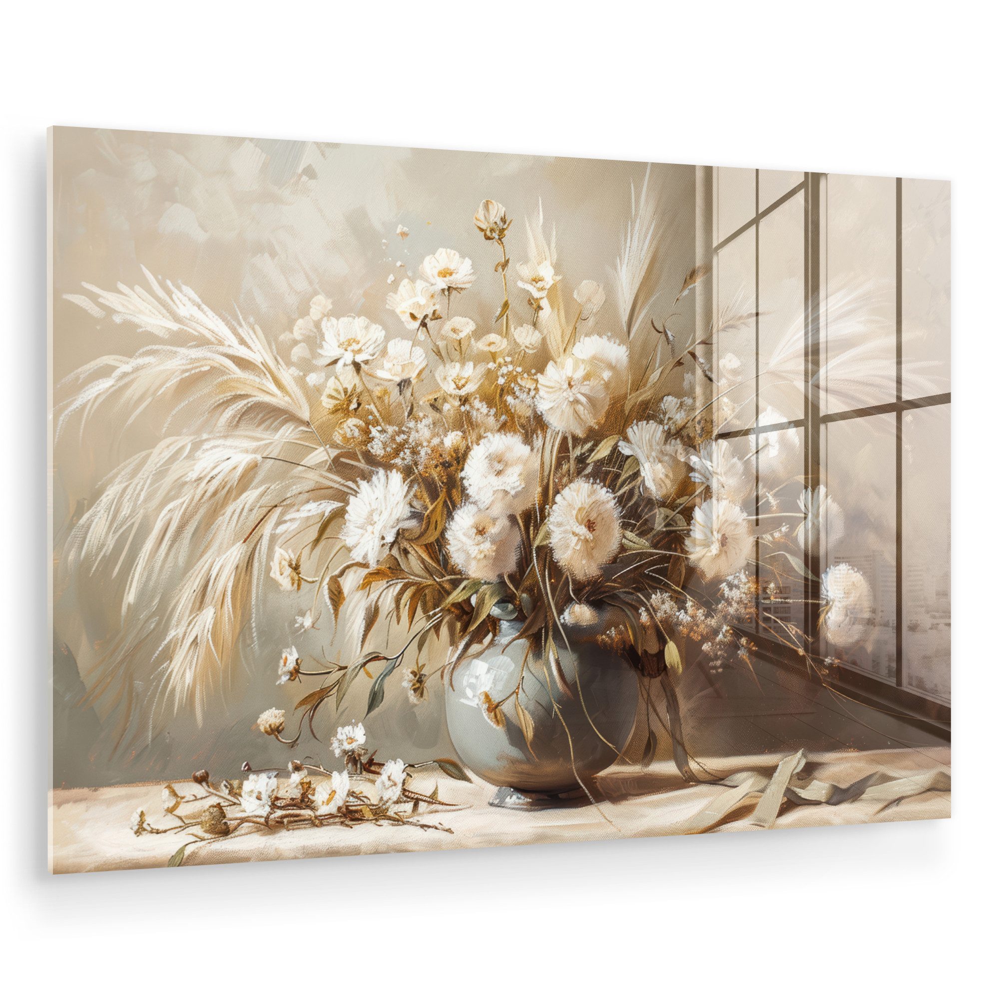 MuchoWow Acrylglasbild Blumen - Vase - günstig online kaufen
