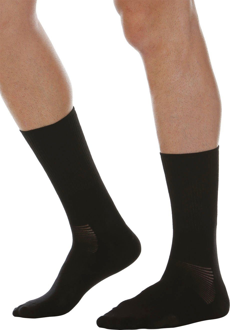 Crabyonfaser schwarz Diabetic Socke RELAXSAN (1-Paar) mit Diabetikersocken