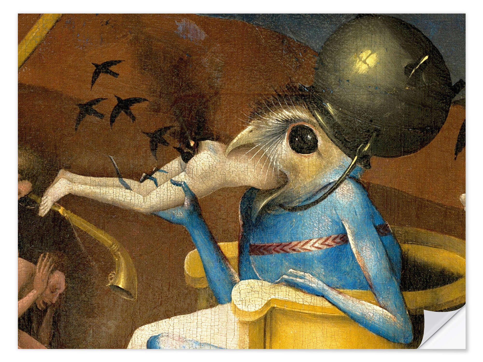 Posterlounge Wandfolie Hieronymus Bosch, Der Garten der Lüste - Die Hölle (Detail), Malerei