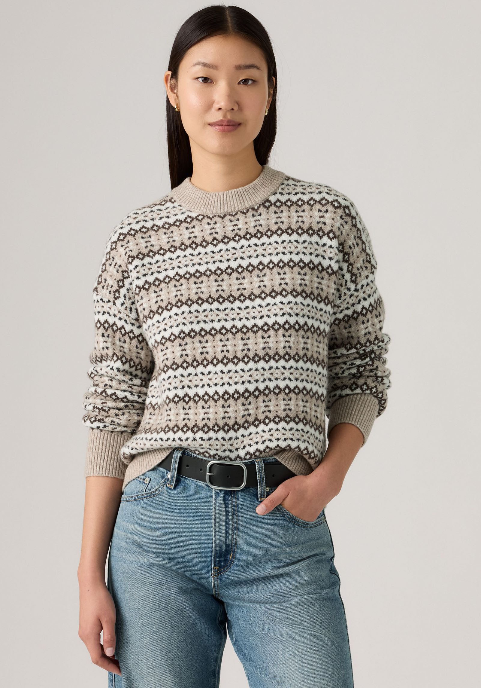 Levi's® Rundhalspullover INES SWEATER NEUT Materialmix günstig online kaufen