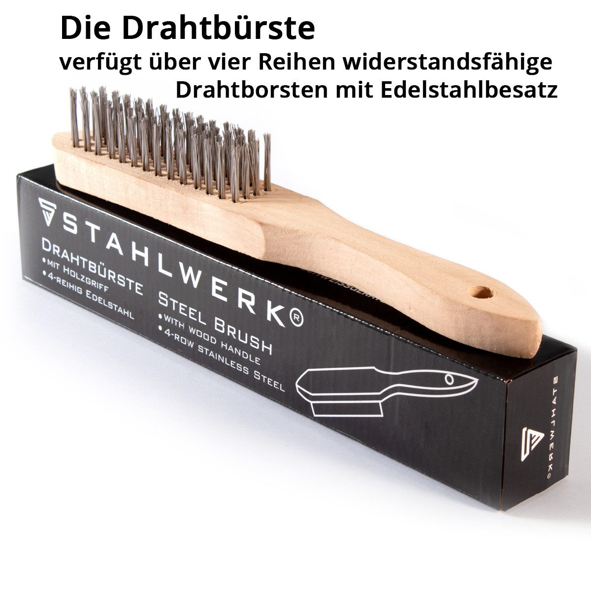 STAHLWERK Elektrowerkzeug-Set Schlackehammer und Drahtbürste Set, Robuster 300 g