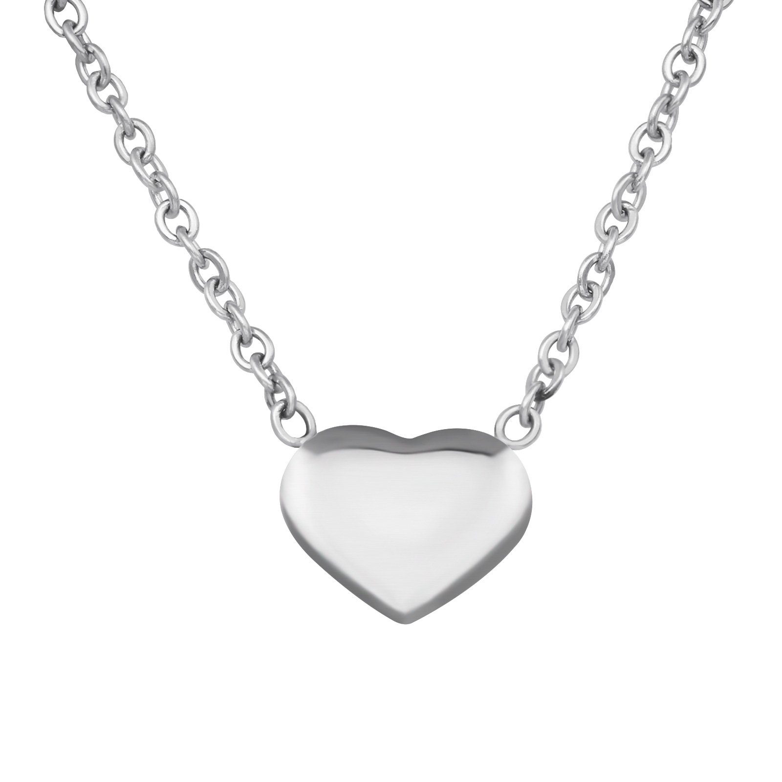 BUNGSA Ketten-Set Kette mit Herz (1-tlg), Edelstahl Halskette Necklace aus Unisex