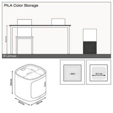 Lechuza® Pflanzkübel Aufbewahrung Pila Color Storage petrolblau (Komplettset)
