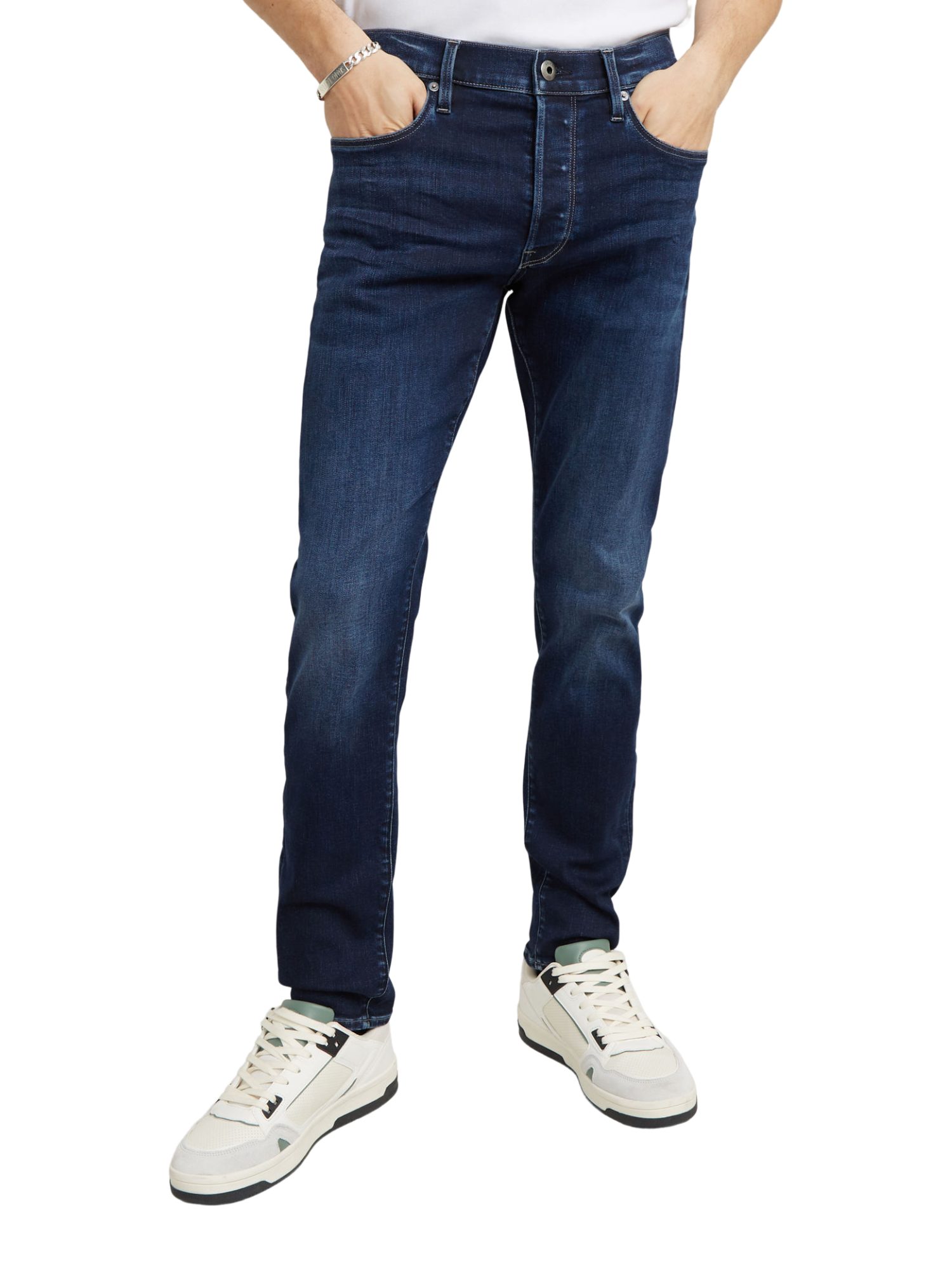 G-STAR 5-Pocket-Jeans blau,Casual,Baumwolle,Unifarben,Slim Fit,Mittel