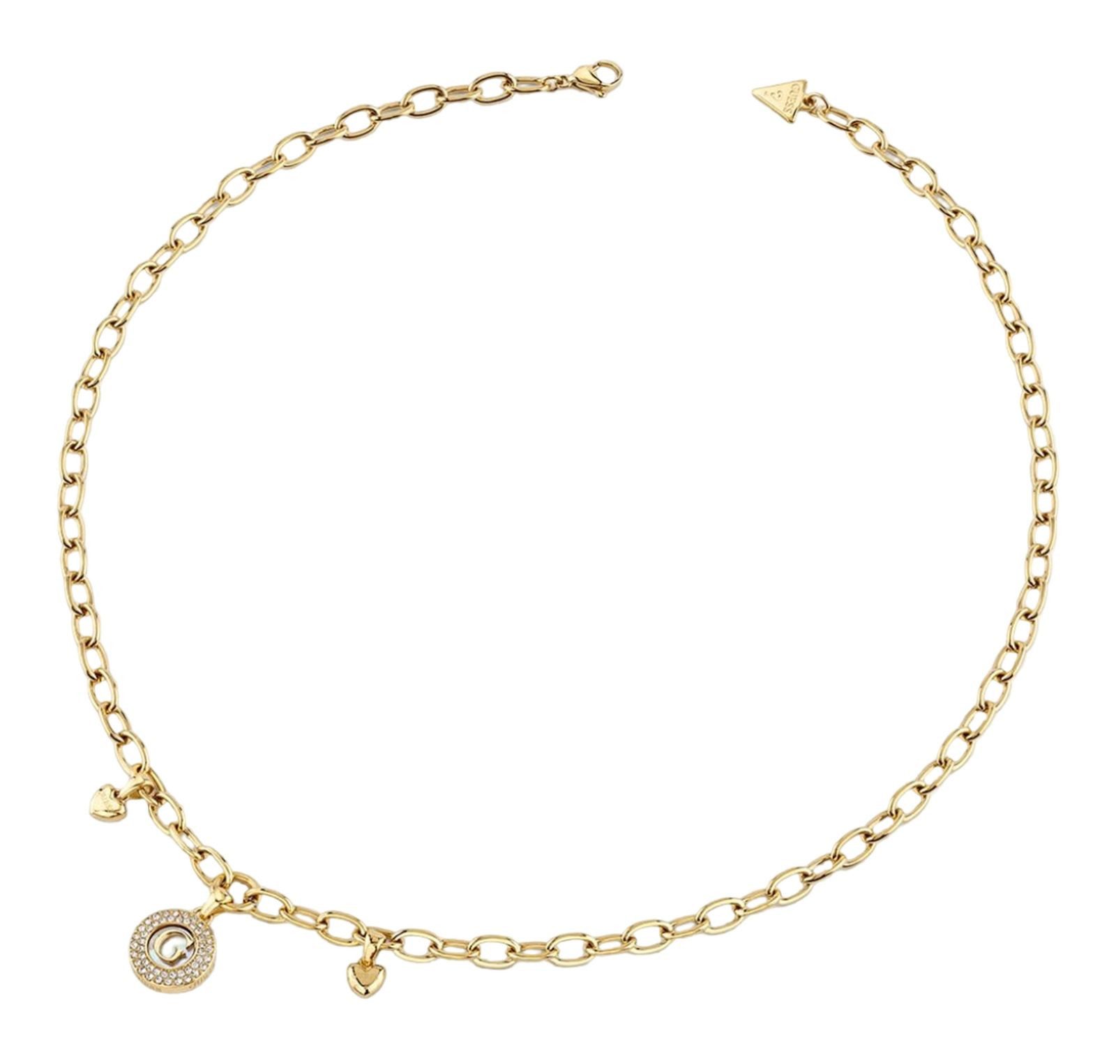 Guess Herzkette 16-18" Pearly G Multi Charm Necklace