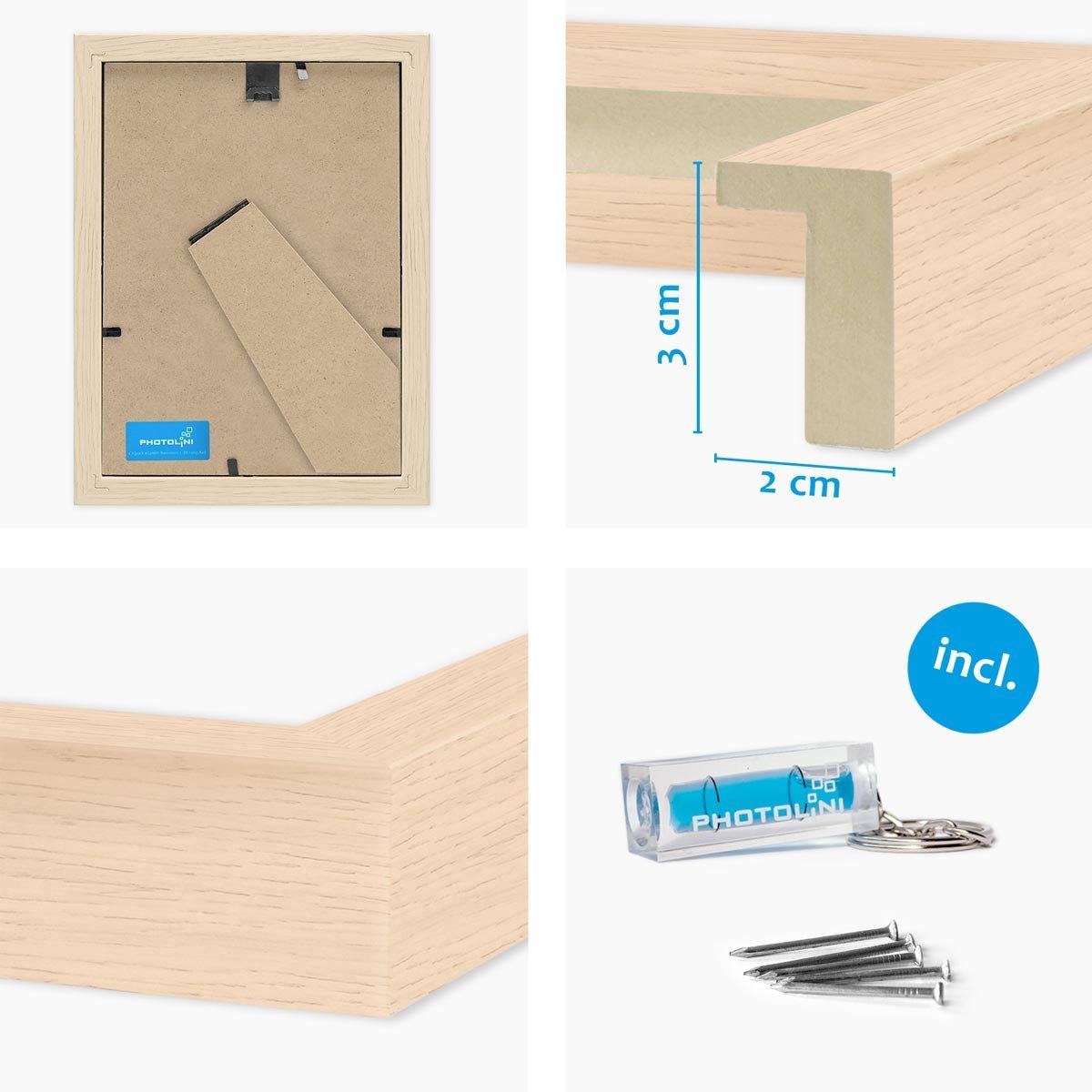PHOTOLINI Bilderrahmen 2er Set 3D-Rahmen mit günstig online kaufen