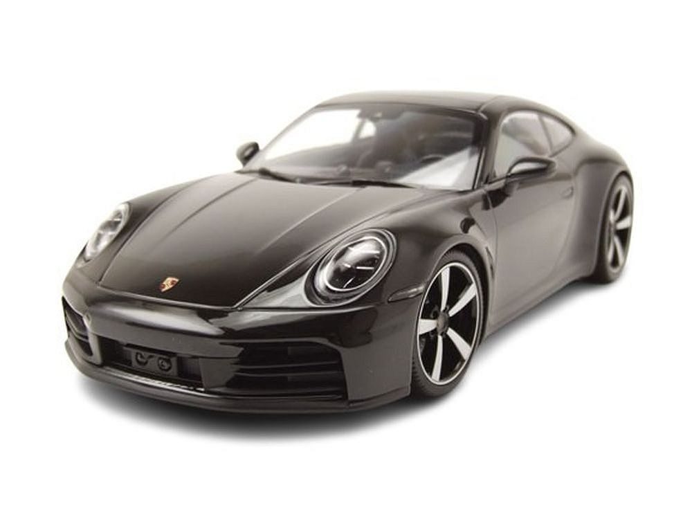 Minichamps Modellauto Porsche 911 (992.2) Carrera Coupe 2024 schwarz metallic, Maßstab 1:18