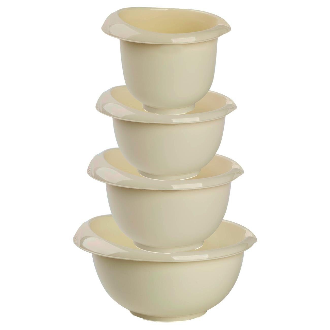 Engelland Rührschüssel Backschüssel-Set, Kunststoff, (Vorteils-Set, 4-tlg), spülmaschinengeeignet, mikrowellengeeignet, Ausgusslippe