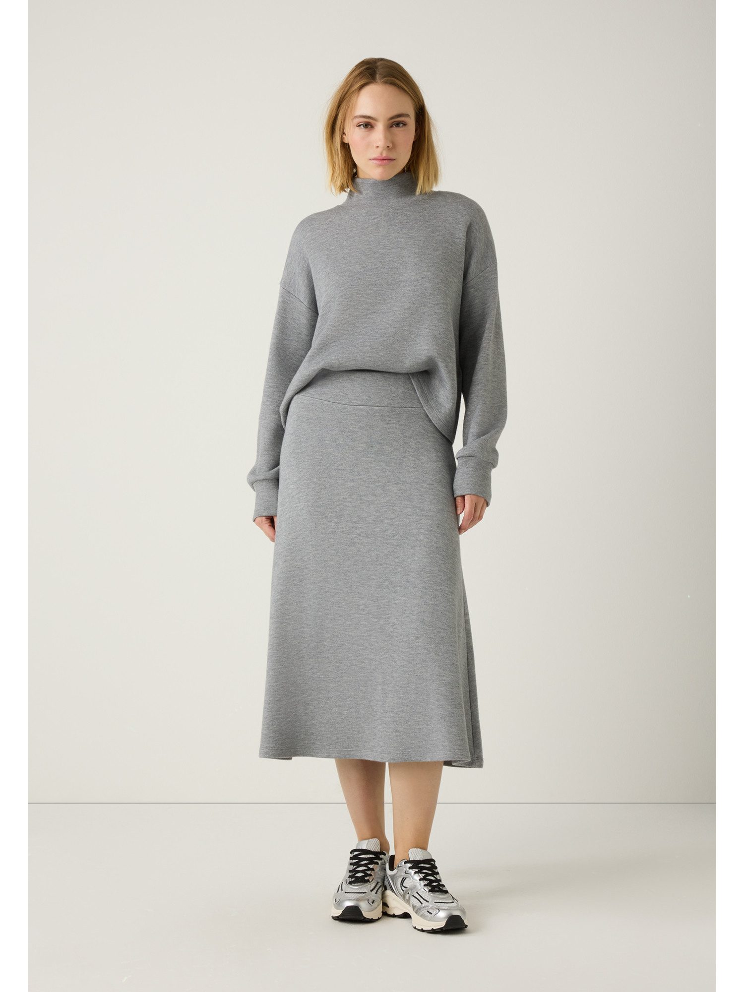 MORE&MORE A-Linien-Rock A-Linien-Sweatrock in Midilänge günstig online kaufen