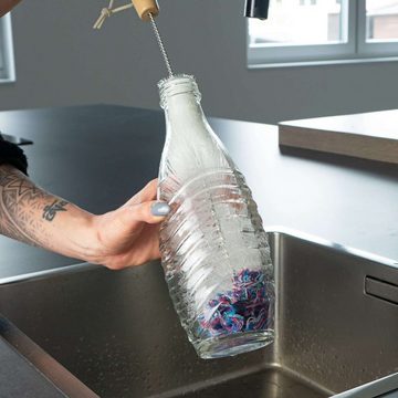 Intirilife Reinigungsbürste, Reinigungsbürste für Flaschen kompatibel mit Soda Stream-Flaschen
