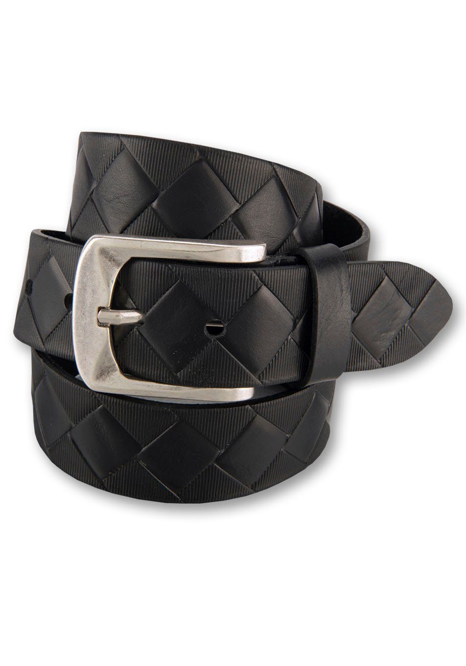 BERND GÖTZ Ledergürtel mit Flechtoptik