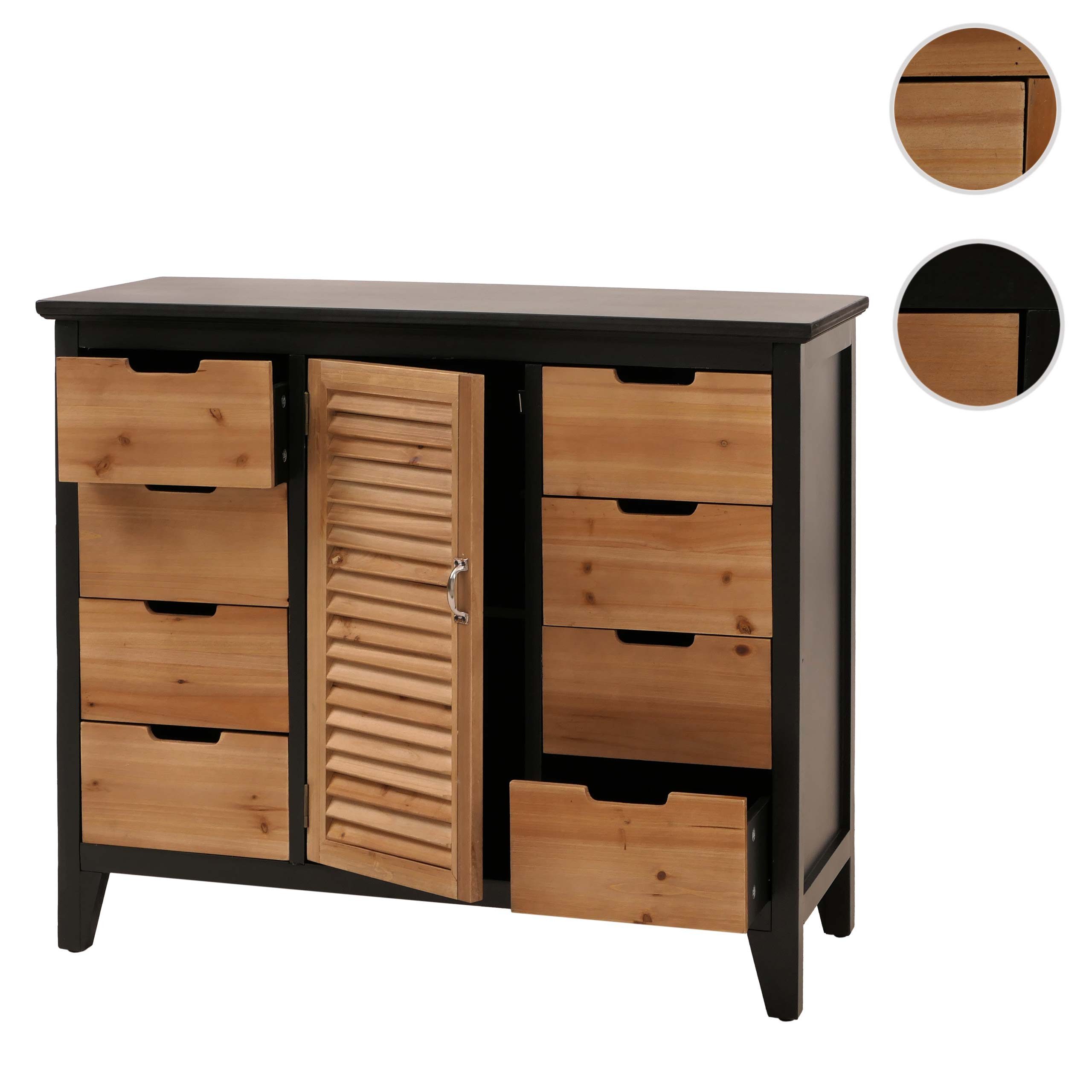 MCW Apothekerschrank HWC-O63 Dekorative Tür im Fensterladen-Design