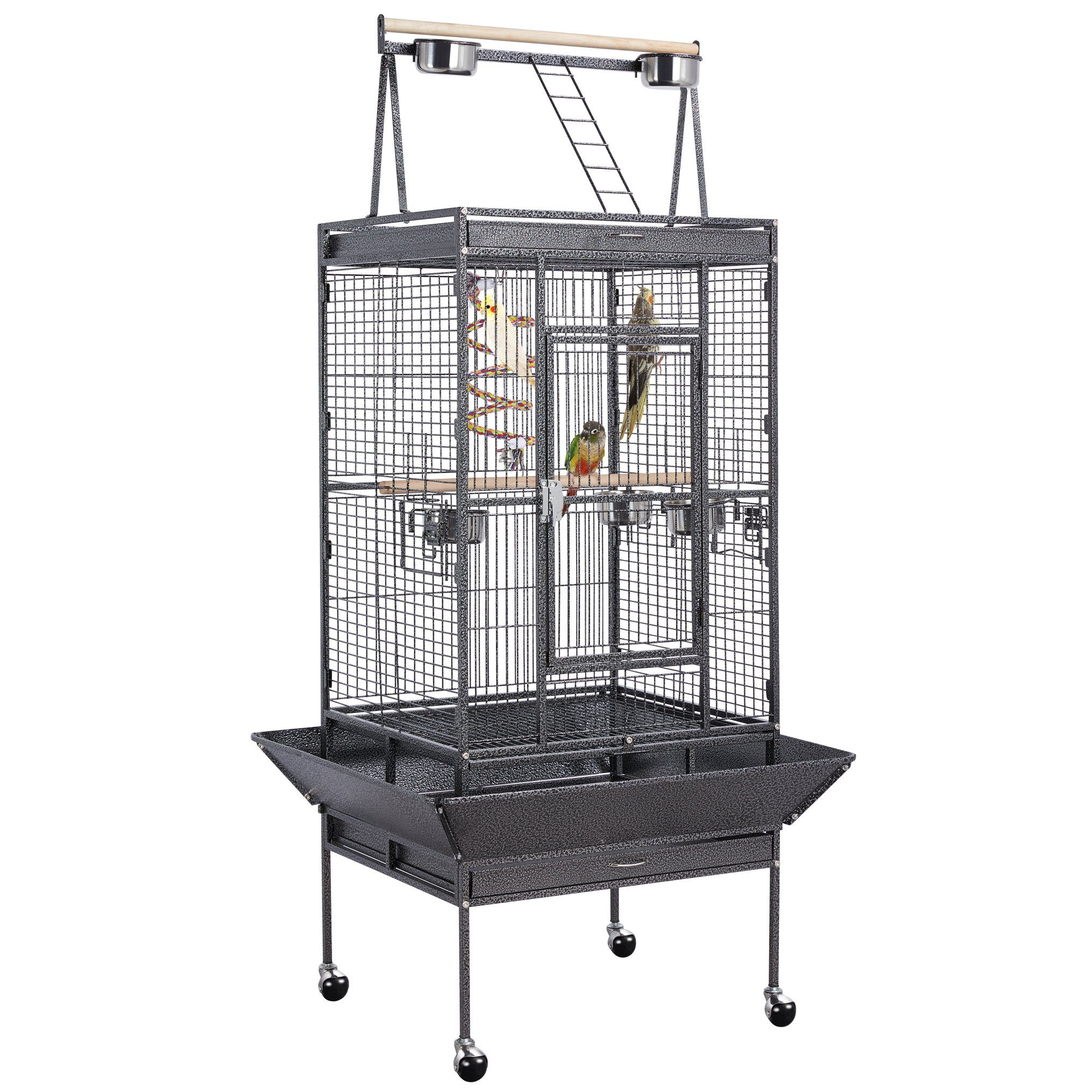 Yaheetech Vogelkäfig, Vogelvoliere Vogelbauer Vogelhaus 81 x 76 x 174 cm günstig online kaufen