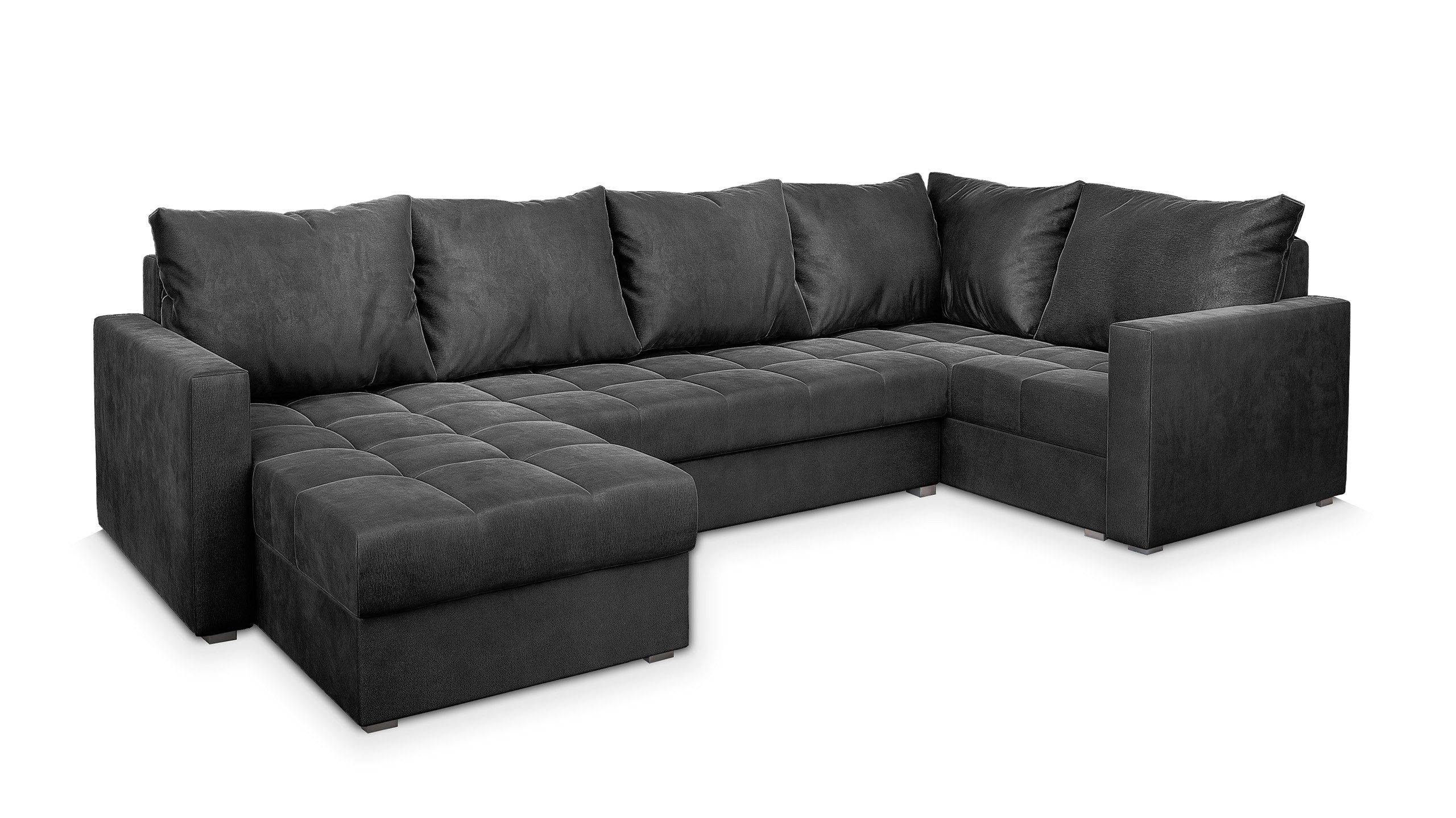 Masseno Ecksofa LORIVO mit Schlaffunktion U-Form, Sofa mit Bettkasten günstig online kaufen