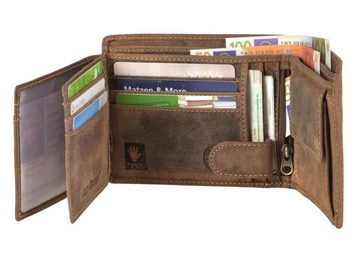 Greenburry Geldbörse Vintage, Portemonnaie, Lederbörse, Herrenbörse mit RFID Schutz